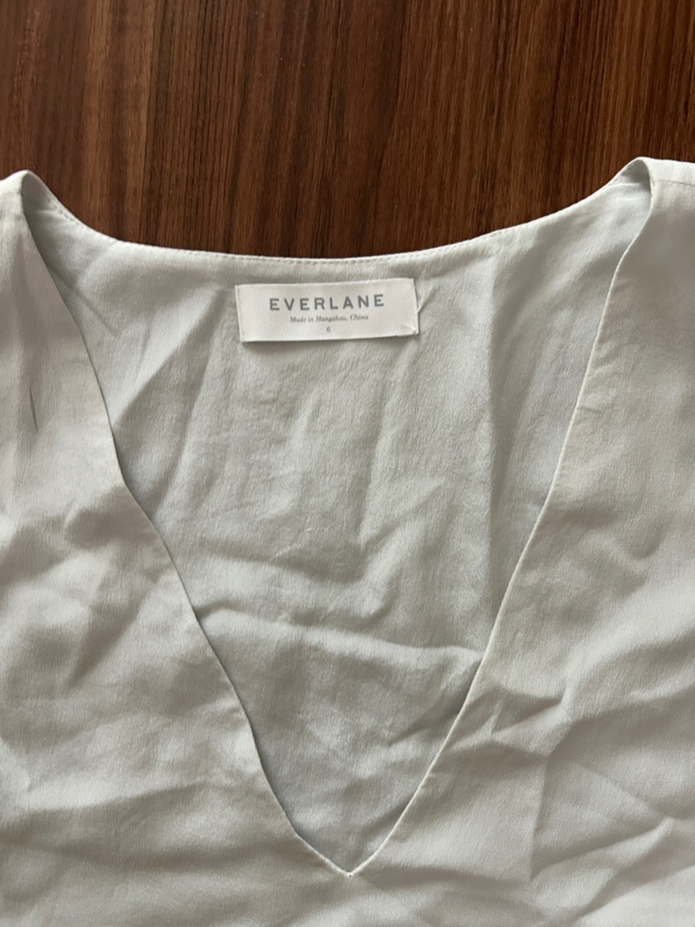 Everlane Sage Green V-Neck Slip Top